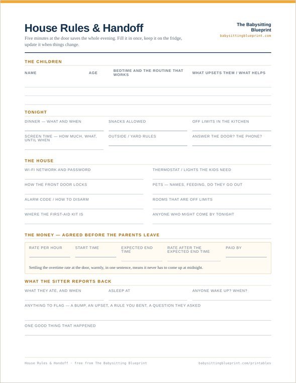 House Rules and Handoff preview